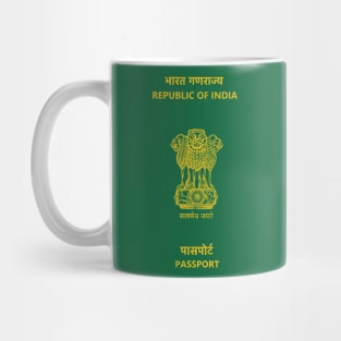 India / Vintage Look Passport Design Mug